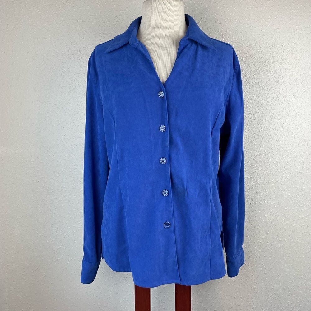 Harve Benard Blue Button Down Shirt Size L EUC